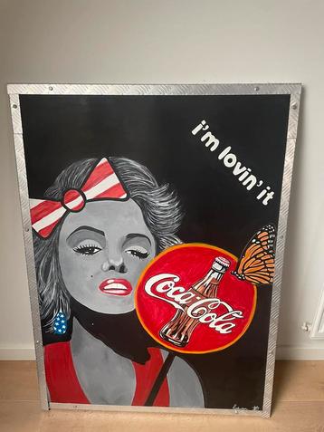 Marilyn Monroe USA style Coca Cola McDonalds schilderij 