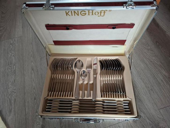 Kinghoff Bestekset in Koffer - Nieuwstaat, Antiek en Kunst, Antiek | Bestek, Ophalen of Verzenden