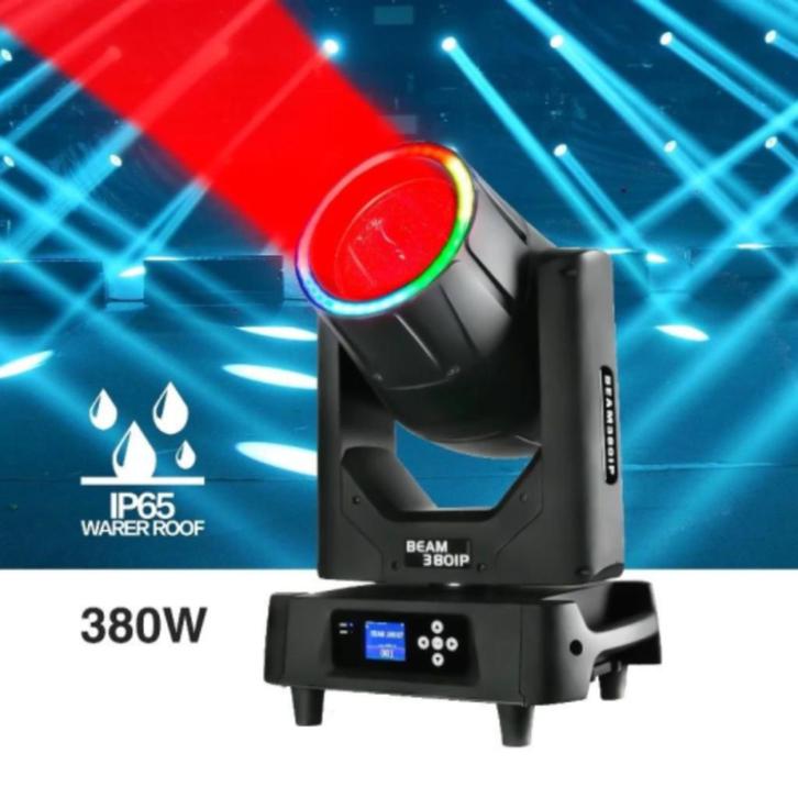 DJLicht 380W IP65 movinghead met ledring waterdicht, Muziek en Instrumenten, Licht en Laser, Nieuw, Licht, Geluidgestuurd, Kleur