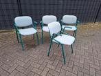 4x Eromes Armstoel stoelen stapelbaar. Kijk snel! Zie,, Ophalen, Gebruikt, Metaal, Vier