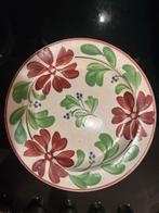 Antiek Petrus Regout boerenbont Bord Maastricht  Ø21,5cm, Antiek en Kunst, Antiek | Servies los, Ophalen of Verzenden