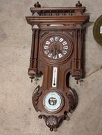 Antieke Franse klok met darometer 85 cm hoog €75., Ophalen