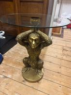 ZO GOED ALS NIEUW Atmosphera Monkey Salontafel - Goud, 45 tot 60 cm, Minder dan 55 cm, Verzenden, Rond