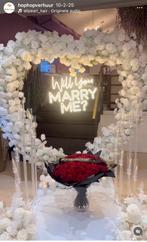 Mega bloemen hart backdrop, Ophalen of Verzenden