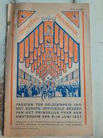 Programmaboekje bezoek Prinselijk paar Amsterdam 1937, Ophalen of Verzenden, Gebruikt, Kaart, Foto of Prent