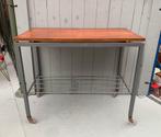 Audiotafel voor platenspeler - vintage retro tafel bijzet LP, Gebruikt, 55 tot 75 cm, Onbekend, Onbekend