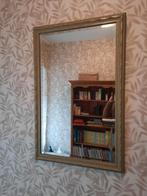 Grote rechthoekige spiegel met vergulde lijst, Ophalen, Gebruikt, 75 tot 100 cm, 150 tot 200 cm