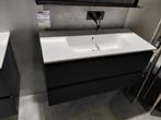 BADKAMERMEUBEL ZWART MAT 100x46 cm - showroommodel, Ophalen, Zo goed als nieuw