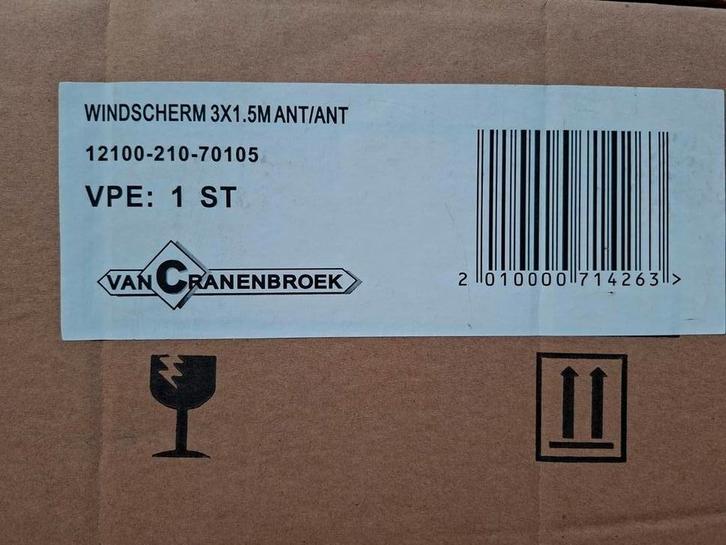 Bois le Duc Windscherm 3x1.5m Antraciet - Nieuw!, Witgoed en Apparatuur, Afzuigkappen, Nieuw, Ophalen of Verzenden