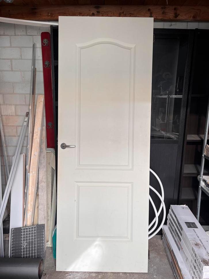 Houten Binnendeur met Beslag, Doe-het-zelf en Verbouw, Deuren en Horren, Zo goed als nieuw, Binnendeur, 200 tot 215 cm, Minder dan 80 cm