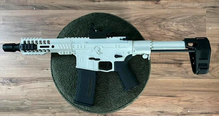 Gel blaster SLR - wit, Kinderen en Baby's, Speelgoed | Buiten | Actiespeelgoed, Zo goed als nieuw, Ophalen