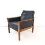 Vintage Deens design fauteuil, Huis en Inrichting, Fauteuils, Gebruikt, Leer, Ophalen