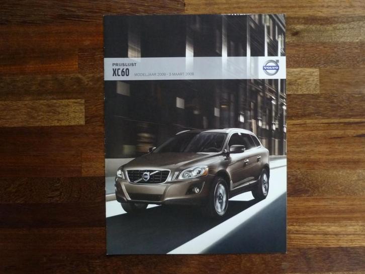 Volvo XC60 Prijslijst (2009), Boeken, Auto's | Folders en Tijdschriften, Nieuw, Volvo, Ophalen of Verzenden