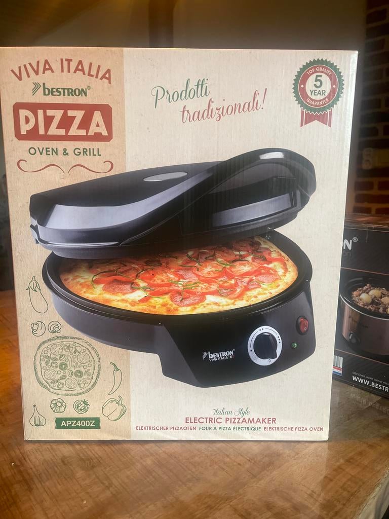 Bestron Pizza Maker - Nieuw in Doos!, Witgoed en Apparatuur, Ovens, Nieuw, Vrijstaand, Grill, Minder dan 45 cm, Ophalen