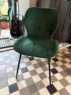 Zes eetkamerstoelen velvet donkergroen (of 2 barkrukken), Ophalen, Overige materialen, Overige kleuren, Zo goed als nieuw
