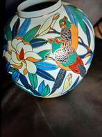 Antieke Porseleinen Sierpot met Vogelmotief, Antiek en Kunst, Antiek | Vazen, Ophalen of Verzenden