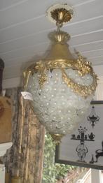 glazen  kegellamp met bronzen armatuur, Ophalen