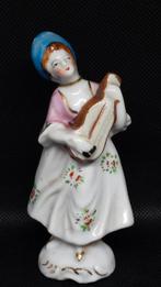 oud JAPANS Miniatuur BEELDJE <> Vrouw met Luit <> Japan 1950, Antiek en Kunst, Antiek | Porselein, Ophalen of Verzenden