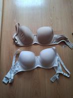 Hema BH's 80F - Wit en Beige, Hema, Ophalen of Verzenden, Wit, BH