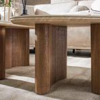 Salontafel Travertin Keramiek - Organisch - Direct Leverbaar, Verzenden, Eikenhout, Nieuw, 50 tot 100 cm