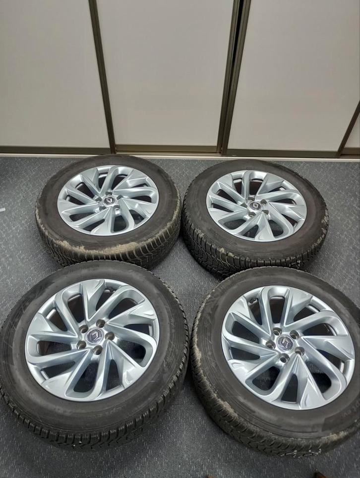 Te koop: Set Renault Espace lichtmetalen velgen met Hankook, Auto-onderdelen, Banden en Velgen, Banden en Velgen, Winterbanden