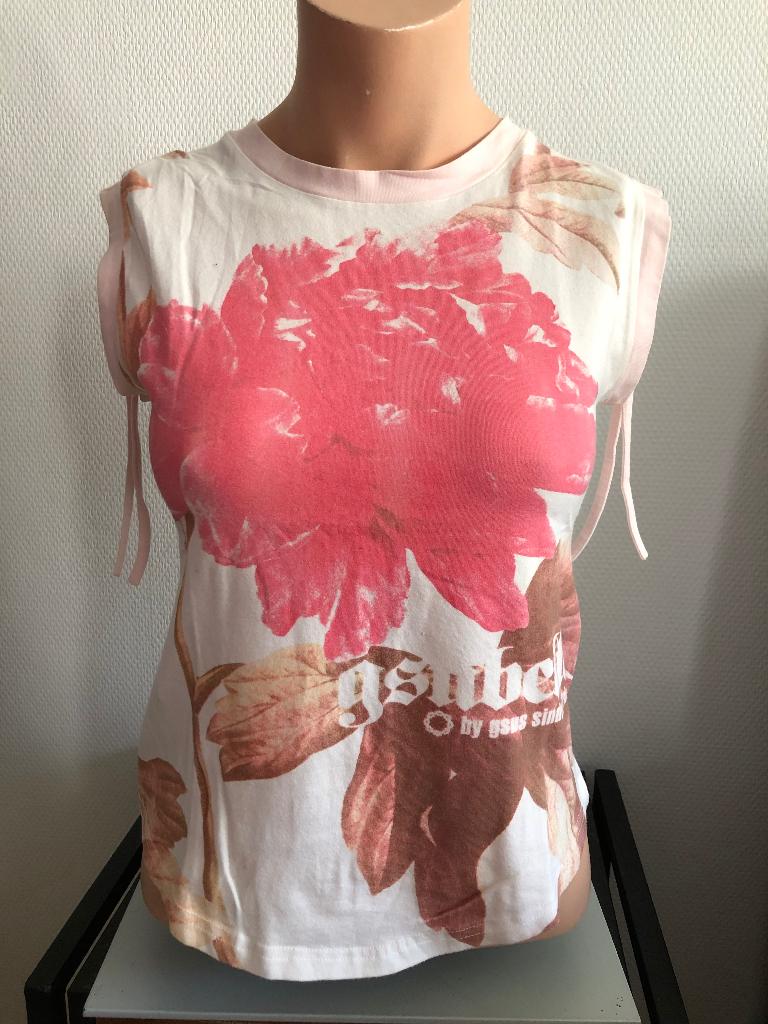Gsus vintage top roze bloem print maat L, Gsus, Verzenden, Maat 42/44 (L), Zo goed als nieuw