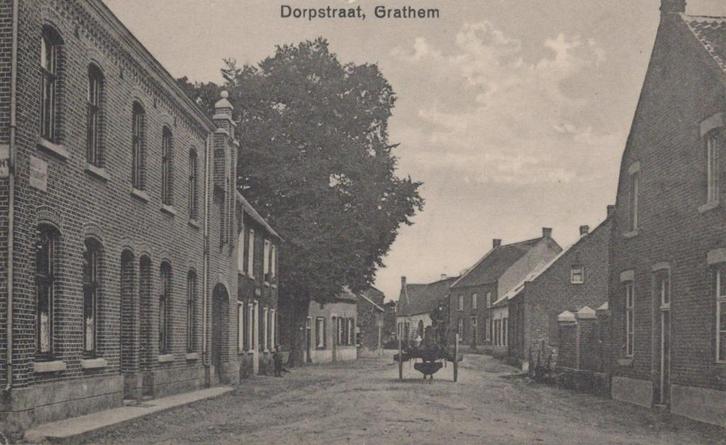 GRATHEM - 1915 - Dorpstraat, Verzamelen, Ansichtkaarten | Nederland, Gelopen, Limburg, Voor 1920, Verzenden
