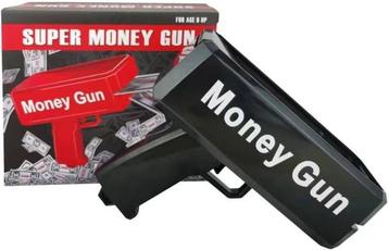 Geld - Geld pistool - Zwart - Money gun - Party prop - 200  beschikbaar voor biedingen