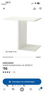 Ikea Komplement Verdeler Basiselementen Wit, Huis en Inrichting, Kasten | Kledingkasten, Ophalen, 100 tot 150 cm, 50 tot 100 cm