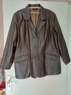 Bruine echt leren retro vintage jas colbert, Saki, mt 46, Kleding | Dames, Bruin, Maat 46/48 (XL) of groter, Ophalen of Verzenden