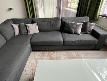 Donkergrijze Hoekbank met Loungegedeelte beschikbaar voor biedingen