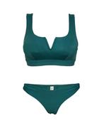 Partij zwemkleding blauwgroene voorgevormde bikini sets