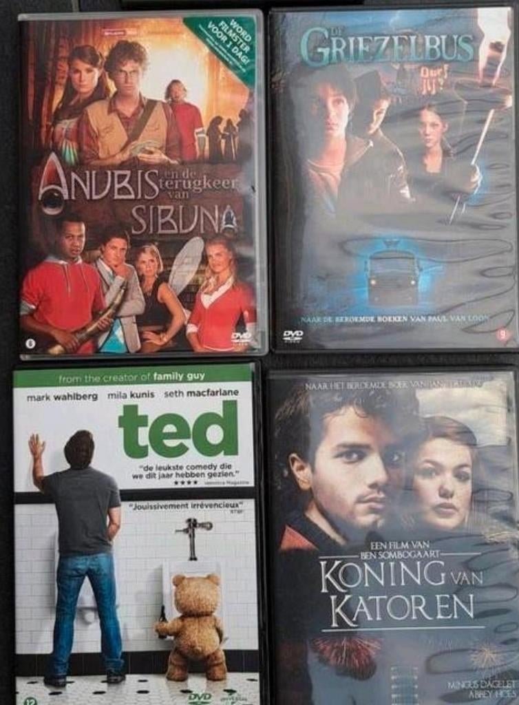 DVD Collectie: Anubis, Griezelbus, Ted, Koning van Katoren, Gebruikt, Alle leeftijden, Ophalen of Verzenden, Boxset