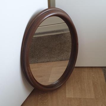 Vintage - Spiegel - Wandspiegel - Kunststof Rand - Bruin  beschikbaar voor biedingen