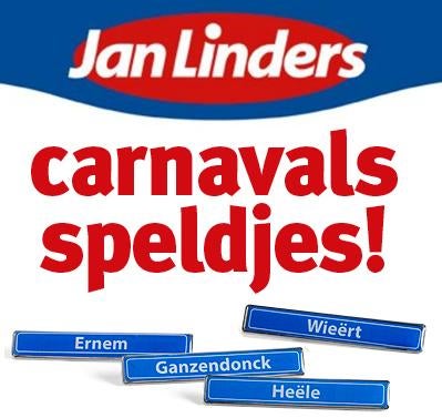 GEZOCHT: Jan Linders carnavalsspeldjes 2017, Verzenden, Speldje of Pin
