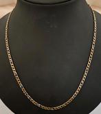 14 karaats gouden bicolor fantasie schakel ketting 50cm, Ophalen of Verzenden, Goud, Goud, Verstelbaar