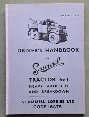 Driver's handbook for Scammell tractor 6x4 h artillery beschikbaar voor biedingen