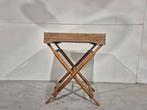 Vintage rotan butler tafel opklapbaar, Antiek en Kunst, Ophalen of Verzenden