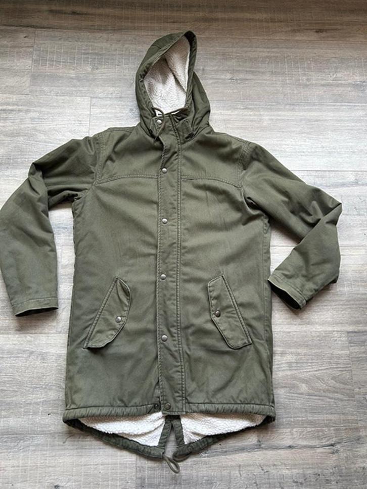 Parka maat M, Kleding | Heren, Jassen | Winter, Gedragen, Maat 48/50 (M), Groen, Ophalen of Verzenden