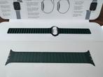 Apple watch 41mm Sequoia Green Leather Link M/L, Nieuw, Bandje, Ophalen of Verzenden, Apple