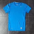 Sportshirt, hardloopshirt, Nike Pro Combat, M, ZGAN, Maat 38/40 (M), Blauw, Nike, Ophalen of Verzenden