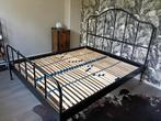 Zwart metalen bedframe, Zwart, Tweepersoons, Ophalen of Verzenden, Zo goed als nieuw