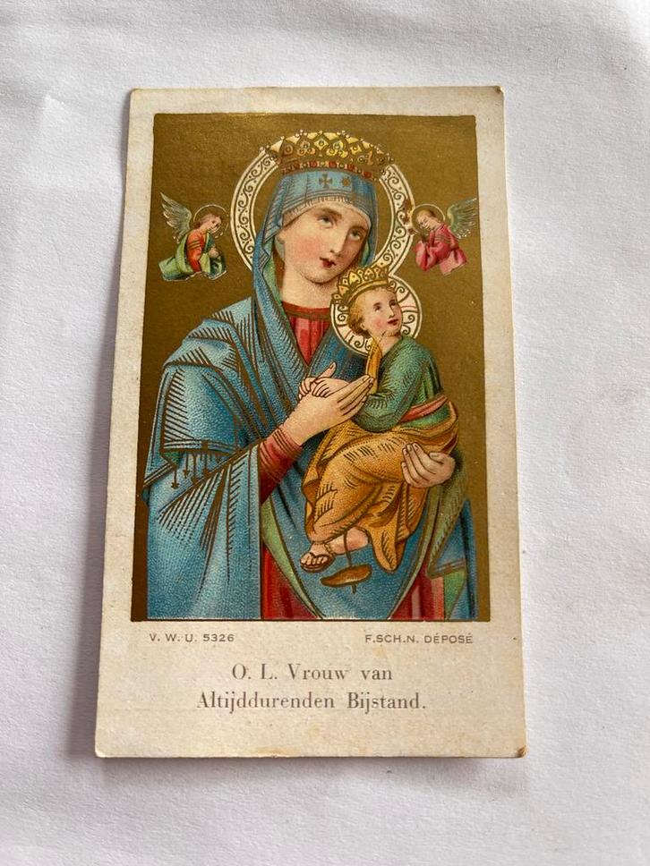Bidprentje O.L. Vrouw van Altijddurenden Bijstand 1931, Antiek en Kunst, Antiek | Religie, Ophalen of Verzenden
