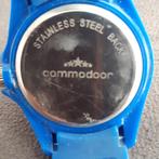 Blauw Commodoor Horloge, Overige merken, Kunststof, Gebruikt, Polshorloge