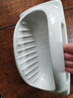 Grote Vintage inbouw zeepbak met handgreep / ophang handdoek, Ophalen of Verzenden, Zo goed als nieuw, Wit