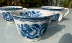 3 vintage / antiek  Blue Rose Fine China Kopjes, Ophalen, Zo goed als nieuw, Overige stijlen, Kop(pen) en/of Schotel(s)