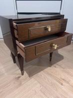 Vintage Houten Nachtkastje - mahonie - mid century modernist, Ophalen, Gebruikt, Minder dan 45 cm, 55 tot 70 cm