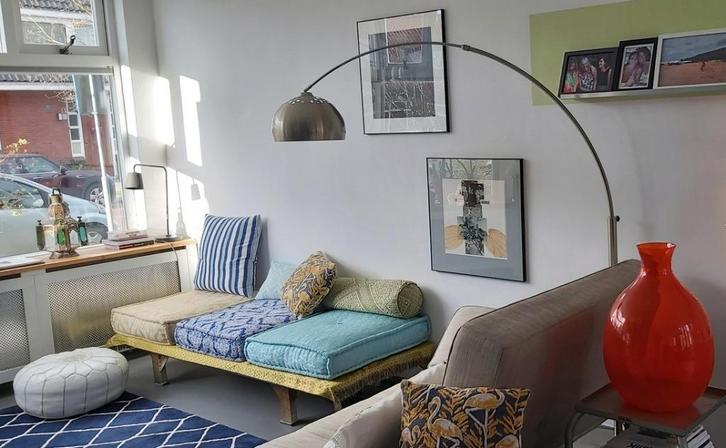 lounchebank zitkussens, Tuin en Terras, Tuinsets en Loungesets, Zo goed als nieuw, Overige materialen, 4 zitplaatsen, Ophalen