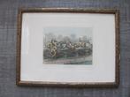 Antieke litho - paardenrace, Ophalen of Verzenden