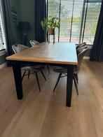 Houten eettafel, Huis en Inrichting, Tafels | Eettafels, Ophalen, Gebruikt, 200 cm of meer, 50 tot 100 cm